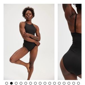 Girlfriend Collective Black Marlow High Neck Bodysuit Sz M